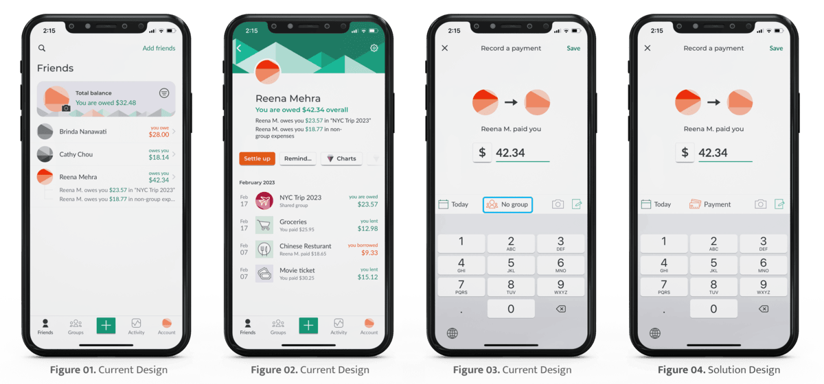 Splitwise app interface showing expense splitting features and group balances in India